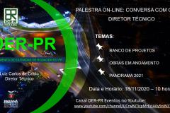 Live com Diretor Técnico vai tratar de projetos e obras