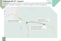 Mapa indicando as obras que serão realizadas
