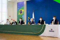 Coletiva de imprensa sobre as novas concessões