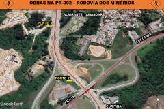 Mapa dos locais que receberão as vigas