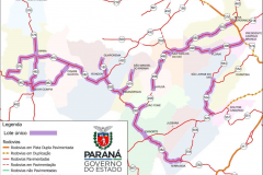 Mapa indicando os trechos que serão atendidos