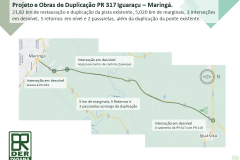 Mapa detalhando a obra de duplicação da PR-317