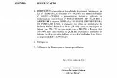 Despacho de homologação e adjudicação da licitação