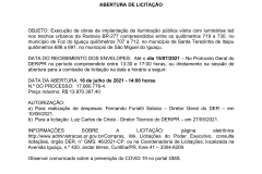 Aviso de lançamento do edital