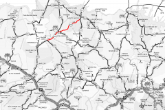Mapa de trecho da PR-463 onde será elaborado projeto