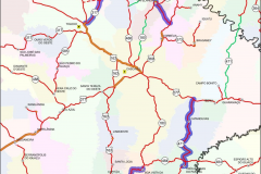 Mapa com trechos atendidos
