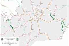 Mapa dos trechos estaduais do anel de integração