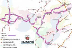 Mapa dos trechos atendidos