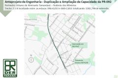 Mapa com detalhes da obra