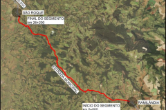 Mapa do trecho que será pavimentado