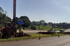 Obras de passarela em Londrina