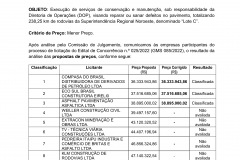 Lote C SNoroeste resultado etapa de preços