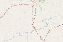 Mapa da PR-427 com a localização da ponte