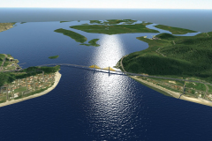 Projeto 3D da ponte de Guaratuba
