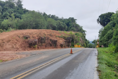 Trecho em obras na PRC-466 em União da Vitória