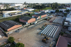 Viaduto do Bradesco - canteiro de obras