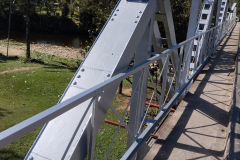 Serviços na ponte sobre o Rio Nhundiaquara em Porto de Cima, Morretes
