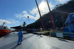 Troca de ponte flutuante no ferry boat de Guaratuba