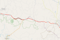 Mapa do trecho atendido