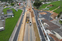 Novo viaduto em execução na BR-376 em São José dos Pinhais