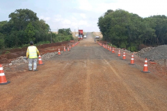 PR-540 em Entre Rios, sendo liberada para o tráfego