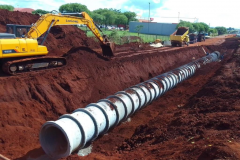 Andamento da obra de implantação do viaduto da PUC