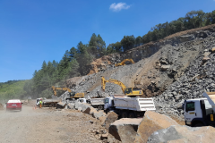 Serviços da obra emergencial da PR-170 em Pinhão