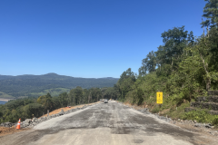 PR-170 em Pinhão, plataforma da nova pista está pronta