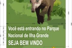 Painel educativo do Parque Ilha Grande