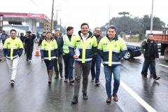 Viaduto da BR-376 em São José dos Pinhais com pista superior liberada