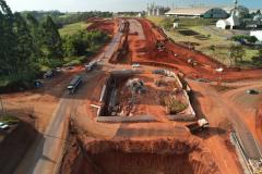 Obras do viaduto de Tamarana, na PR-445