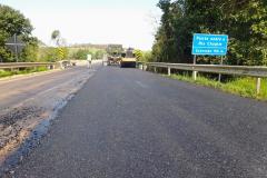 Serviços em andamento na ponte sobre o Rio Chopim