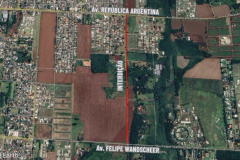 Mapa indicando avenida interditada 