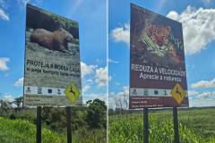 Novas placas e painéis da BR-487 na Parque Nacional Ilha Grande