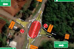 Croqui da interdição e desvios