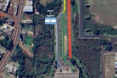 Croqui da interdição de pista da Av. Mercosul