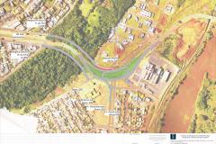 Folha do projeto geométrico da obra do trevo