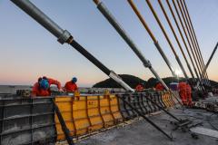 Ponte de Guaratuba - encontro dos trechos estaiados