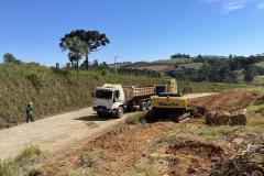 PR-160 serviços iniciais da pavimentação remanescente entre Imbaú e Reserva