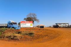 PR-445 entre Lerroville e Irerê, placa de aviso de detonação