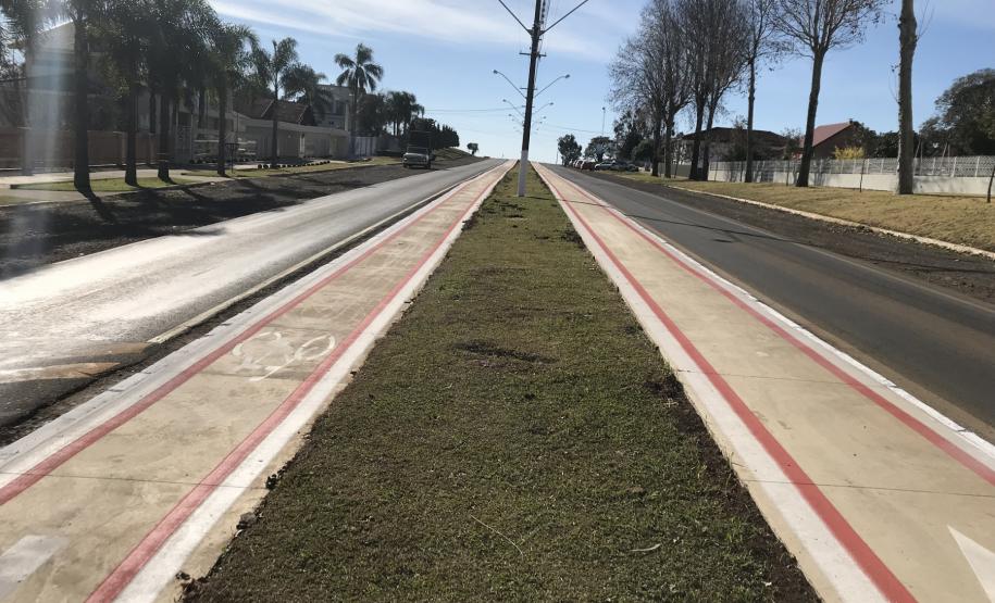 Execução de ciclofaixa e ciclovia em Entre Rios, Guarapuava