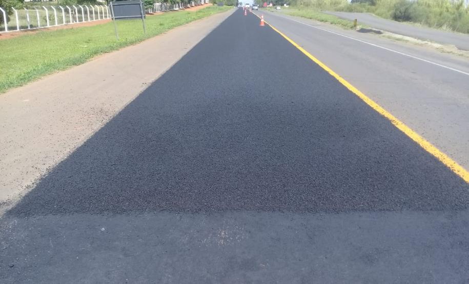 PR-092, entre Jaguariaíva, passando por Arapoti, ambas nos Campos Gerais, até Wenceslau Braz, no Norte Pioneiro, passa por serviços de remendos e de microrrevestimento asfáltico.