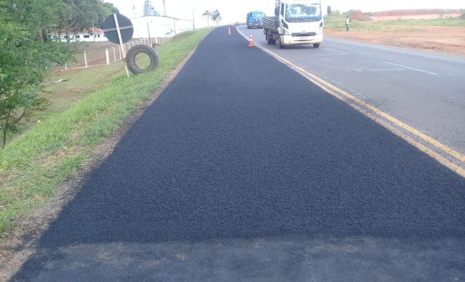 PR-092, entre Jaguariaíva, passando por Arapoti, ambas nos Campos Gerais, até Wenceslau Braz, no Norte Pioneiro, passa por serviços de remendos e de microrrevestimento asfáltico.