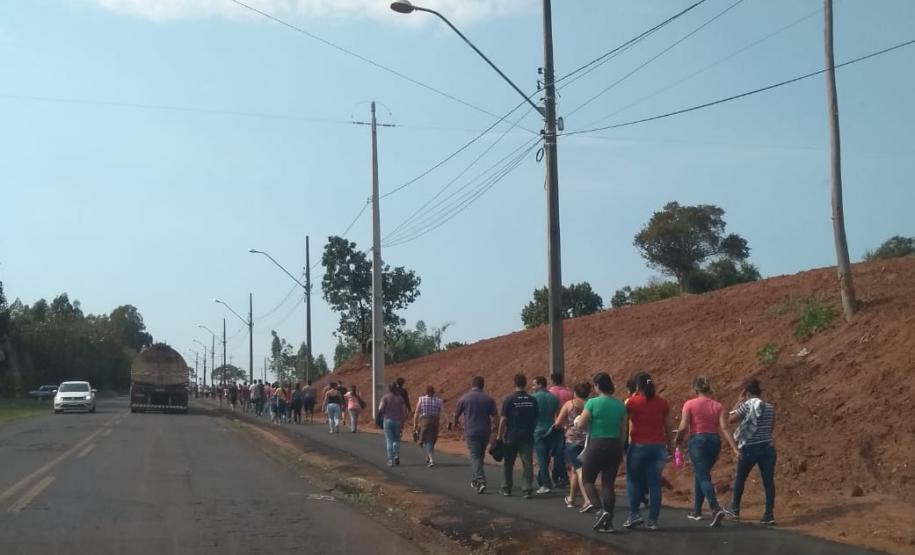 Execução de ciclovia na PR-082, em Terra Boa
