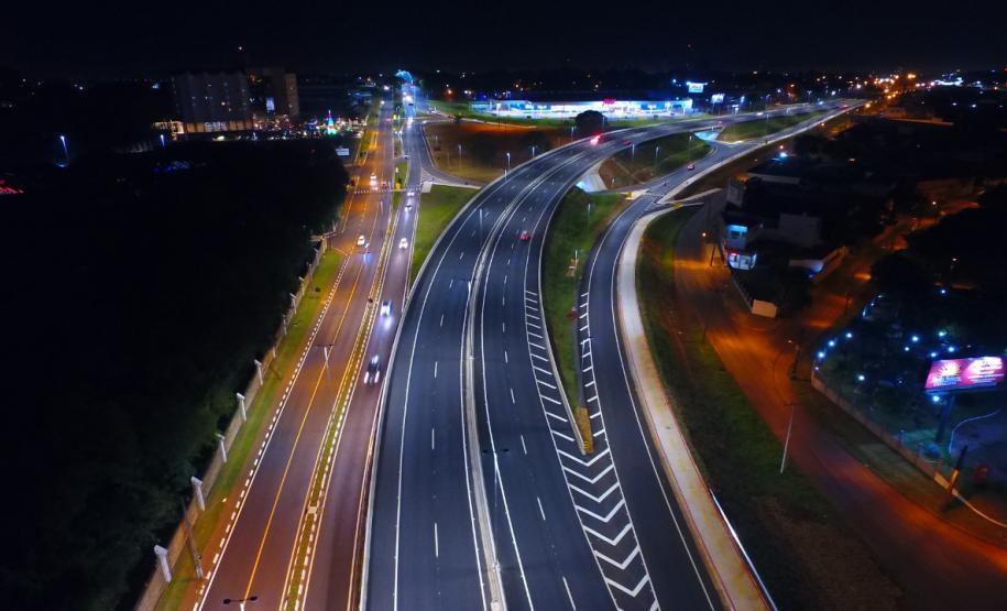 Viaduto na BR-277, em Foz do Iguaçu