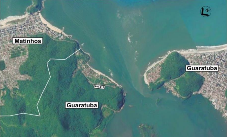 Mapas da ponte de Guaratuba