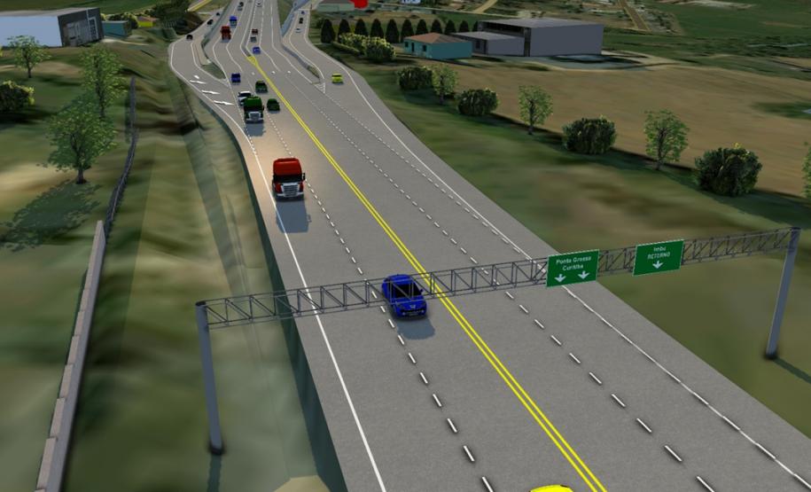 Fotos conceituais das obras do viaduto no KM 180