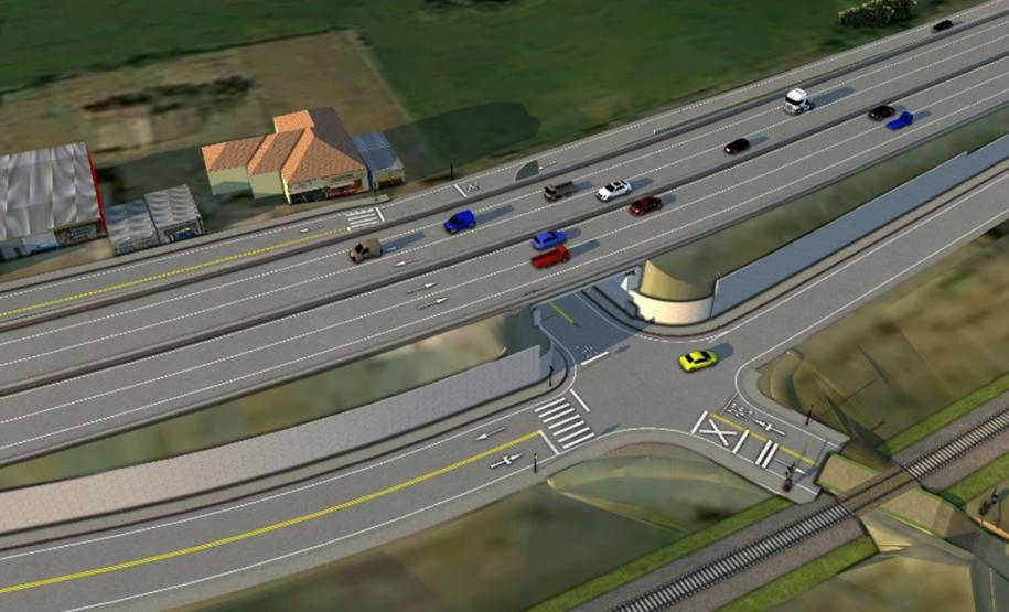 Fotos conceituais das obras do viaduto no KM 180