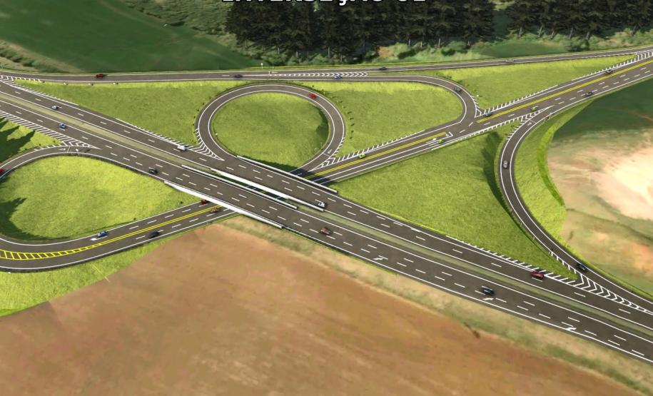 Imagem mostrando viaduto que será executado no trecho