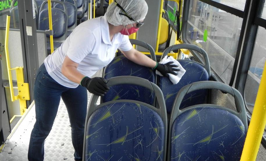 Medidas de enfrentamento à pandemia nos ônibus e terminais